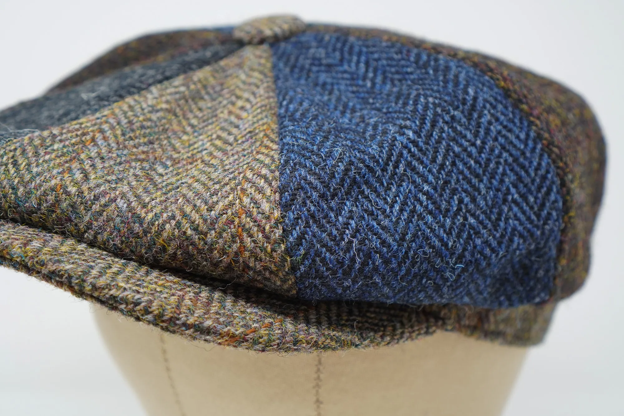 The Tay - Patchwork Baker Boy Cap - Harris Tweed - 100% Wool