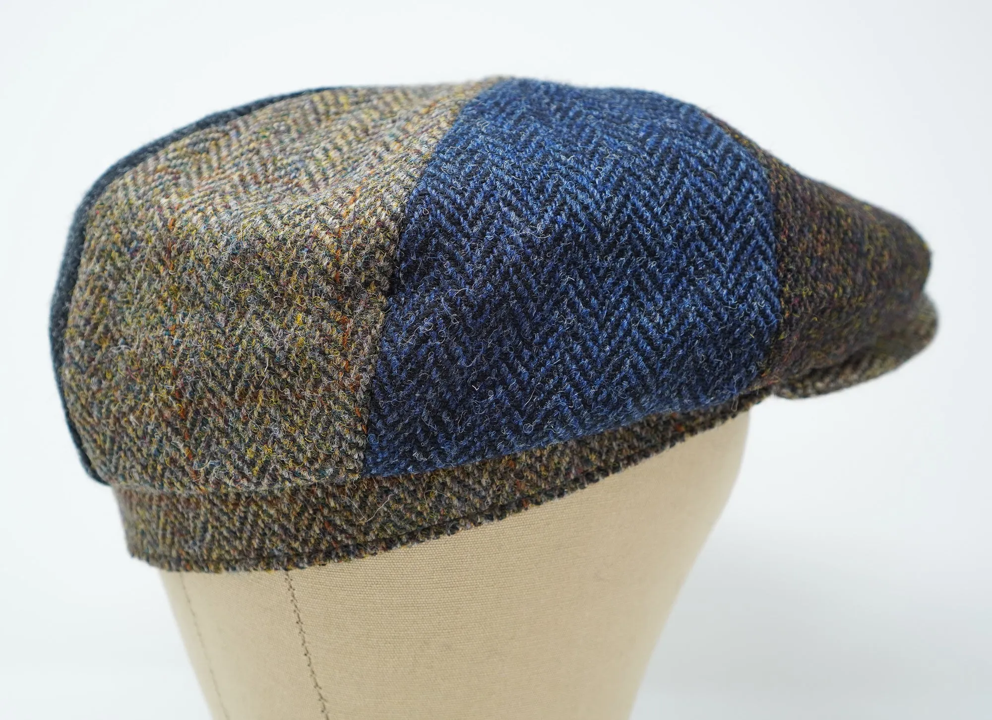 The Tay - Patchwork Baker Boy Cap - Harris Tweed - 100% Wool