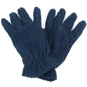 Thermal Ribbed Gloves - Navy