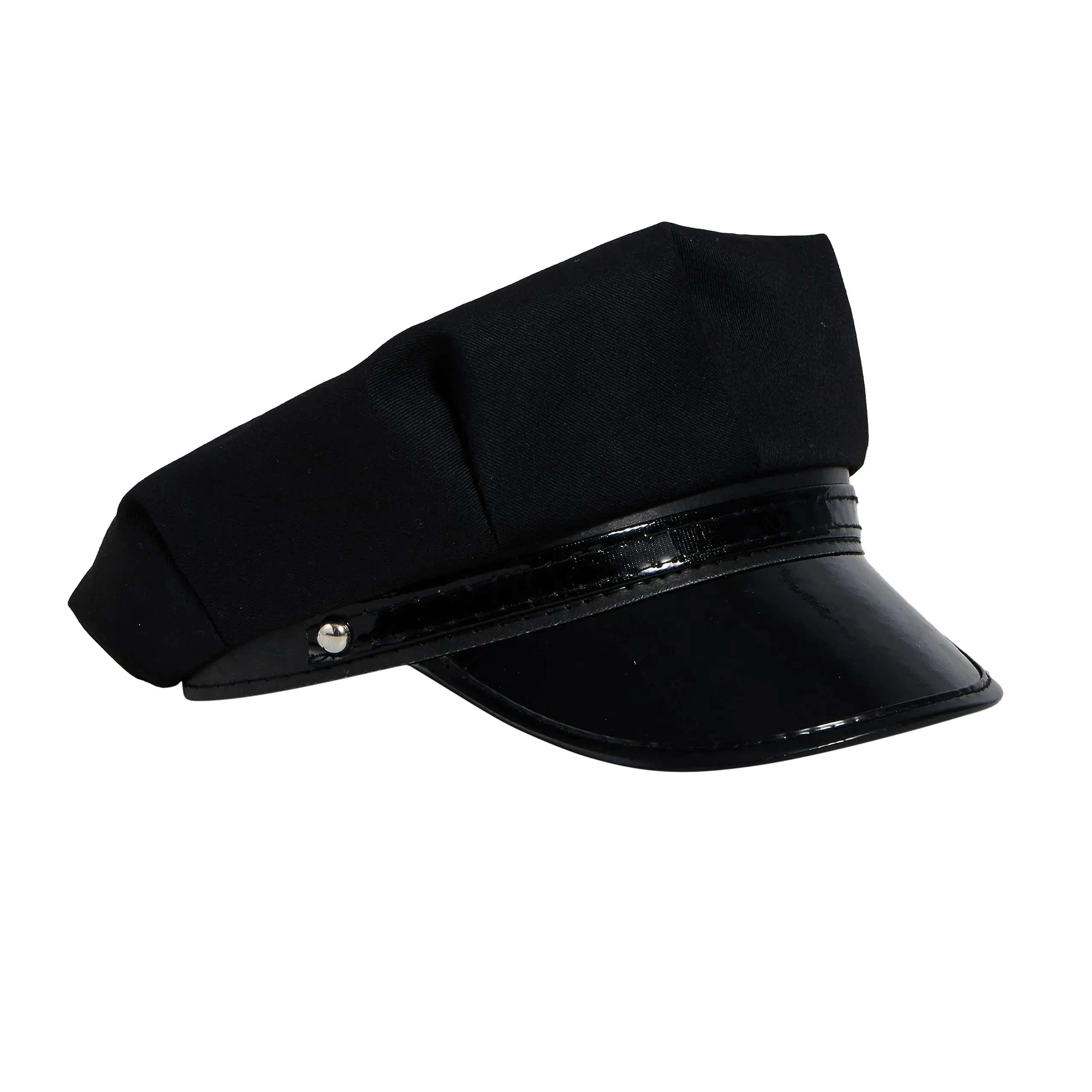 Universal Black Chauffeur Hat for Adults, Limousine Limo Taxi Driver Hat