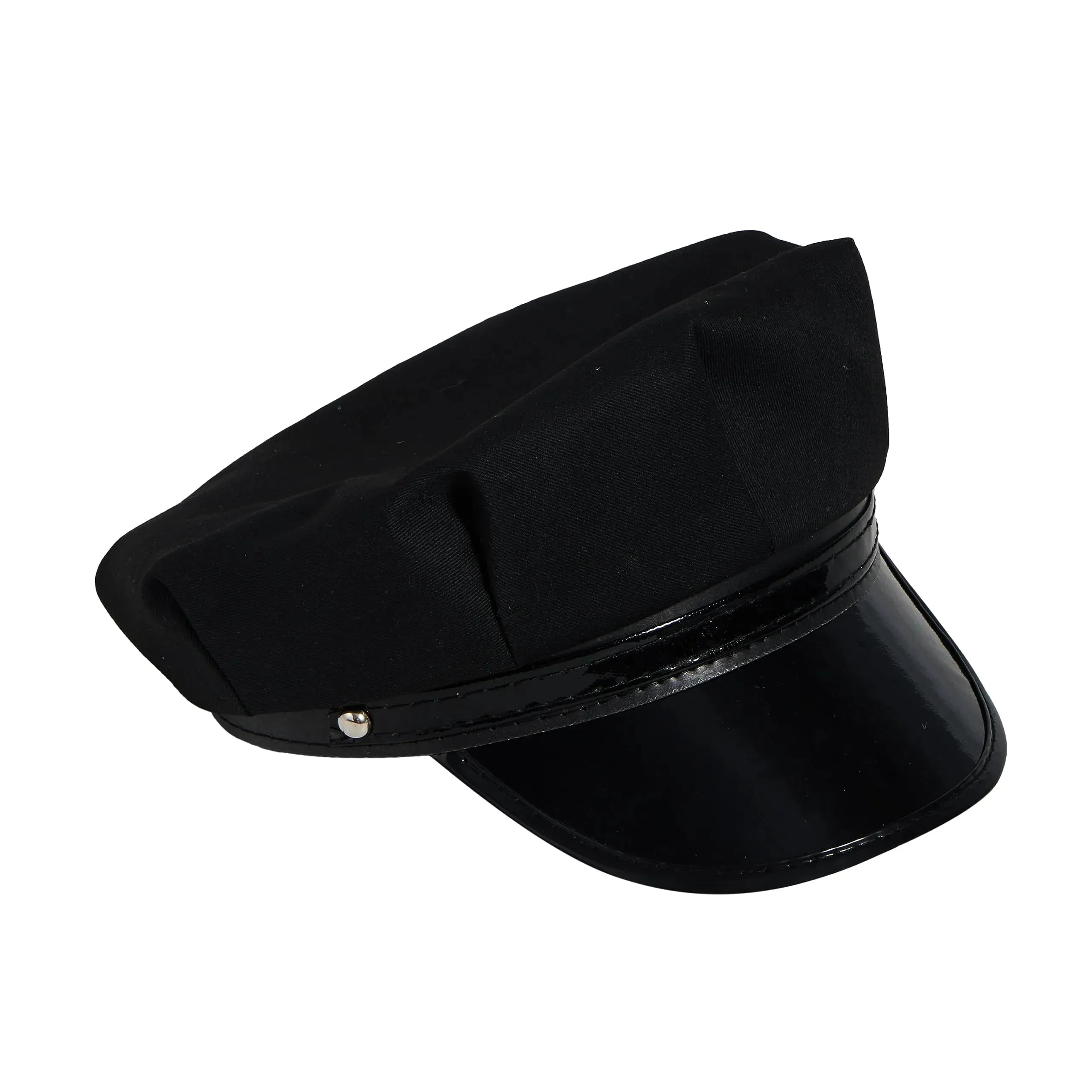 Universal Black Chauffeur Hat for Adults, Limousine Limo Taxi Driver Hat