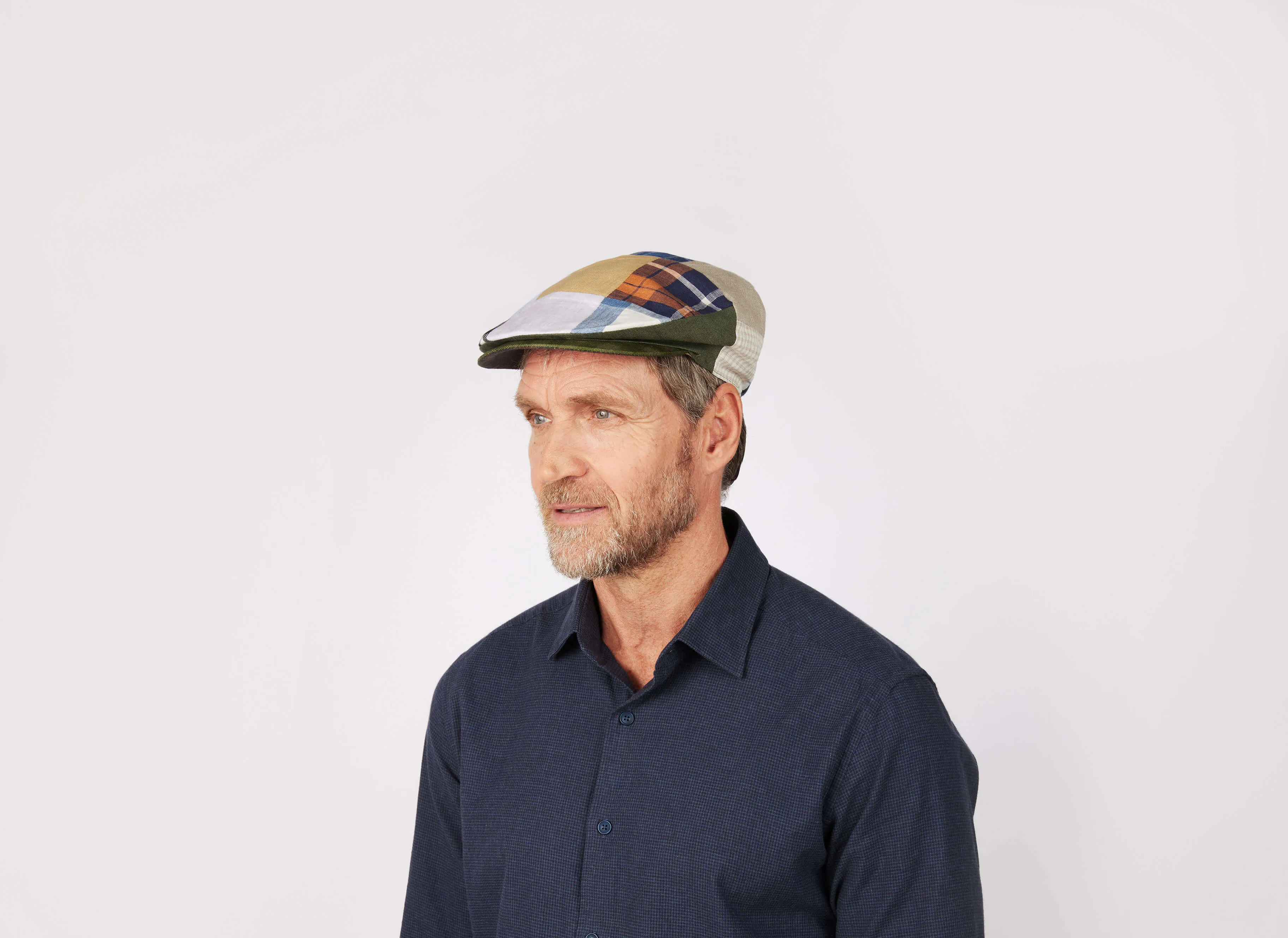 Vintage Cap Patchwork Linen