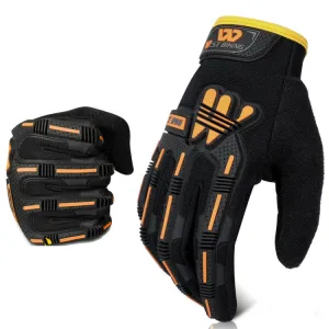 WEST BIKING YP0211208 Riding Gloves Motorcycle Bike Long Finger Non-Slip Touch Screen Gloves, Size: XL(Black Orange)