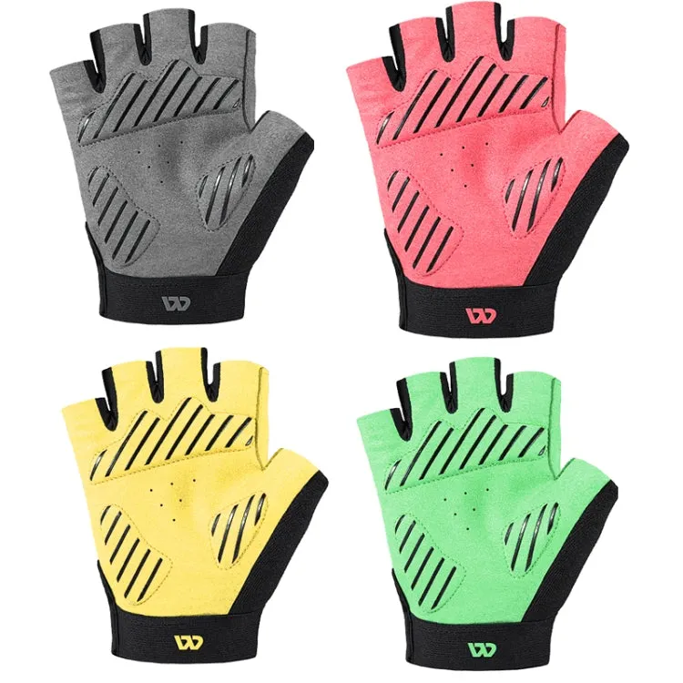 WEST BIKING YP0211210 Mountain Cycling Gloves Half Finger Breathable Anti-Slip Gloves Riding Equipment, Size: M(Black Yellow)