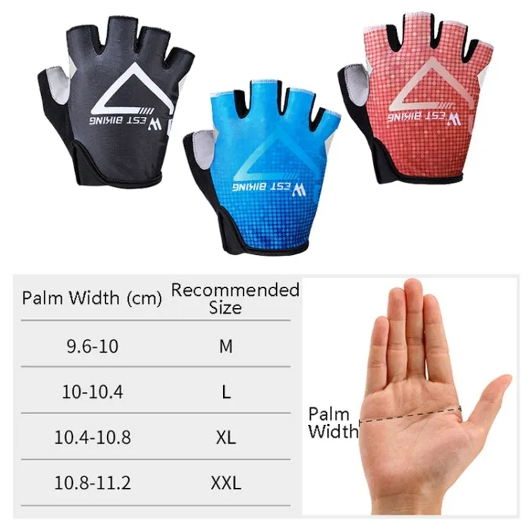 WEST BIKING YP0211215 Riding Gloves Summer Half Finger Breathable Outdoor Cycling Gloves, Size: L(Red)