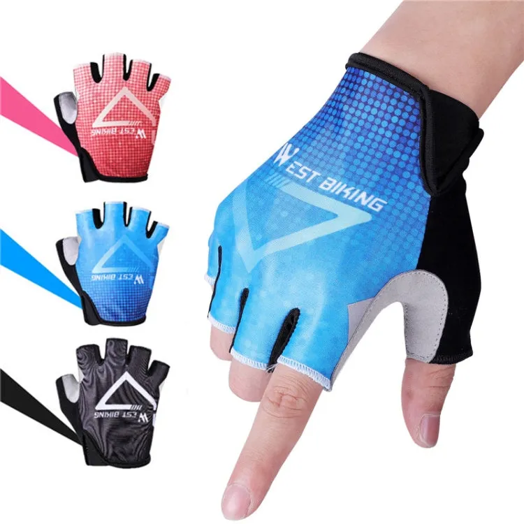 WEST BIKING YP0211215 Riding Gloves Summer Half Finger Breathable Outdoor Cycling Gloves, Size: L(Red)