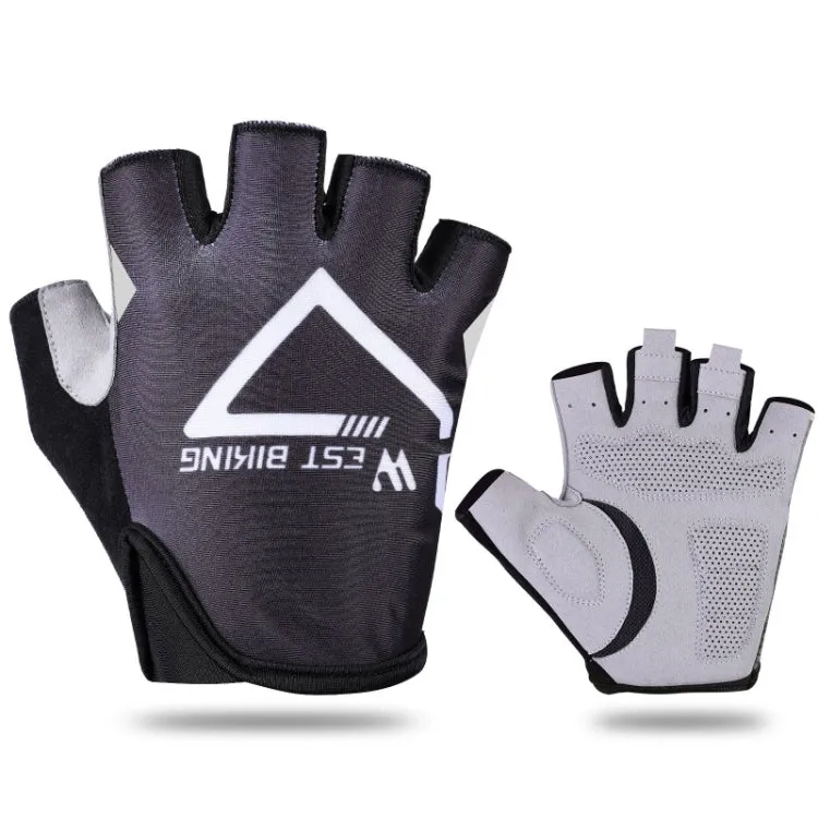 WEST BIKING YP0211215 Riding Gloves Summer Half Finger Breathable Outdoor Cycling Gloves, Size: M(Black)