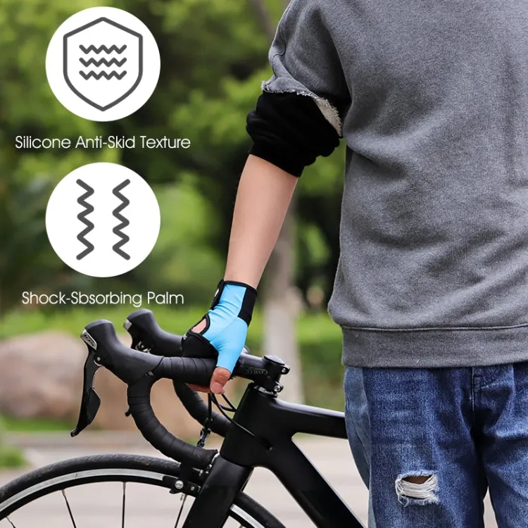 WEST BIKING YP0211217 Cycling Breathable Silicone Palm Gloves Fitness Training Wrist Guard Sports Gloves, Size: XL(Dark Gray)