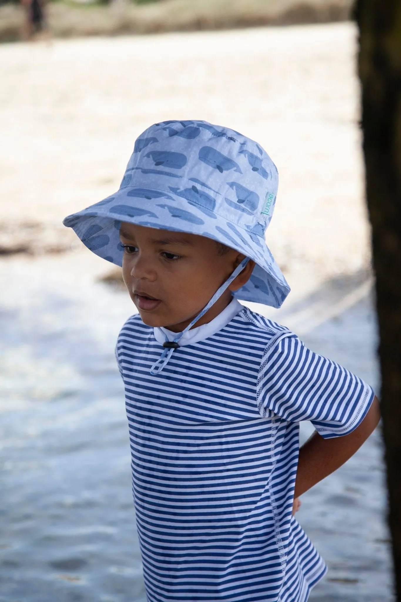 Whales Wide Brim Bucket Hat