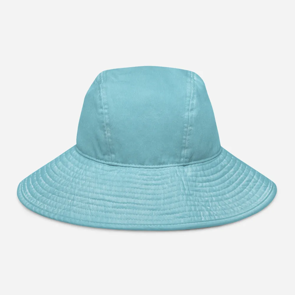 Wide Brim Bucket Hat - With The New Forever Go Embroidery Patch