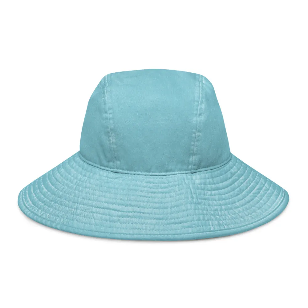 Wide Brim Bucket Hat - With The New Forever Go Embroidery Patch