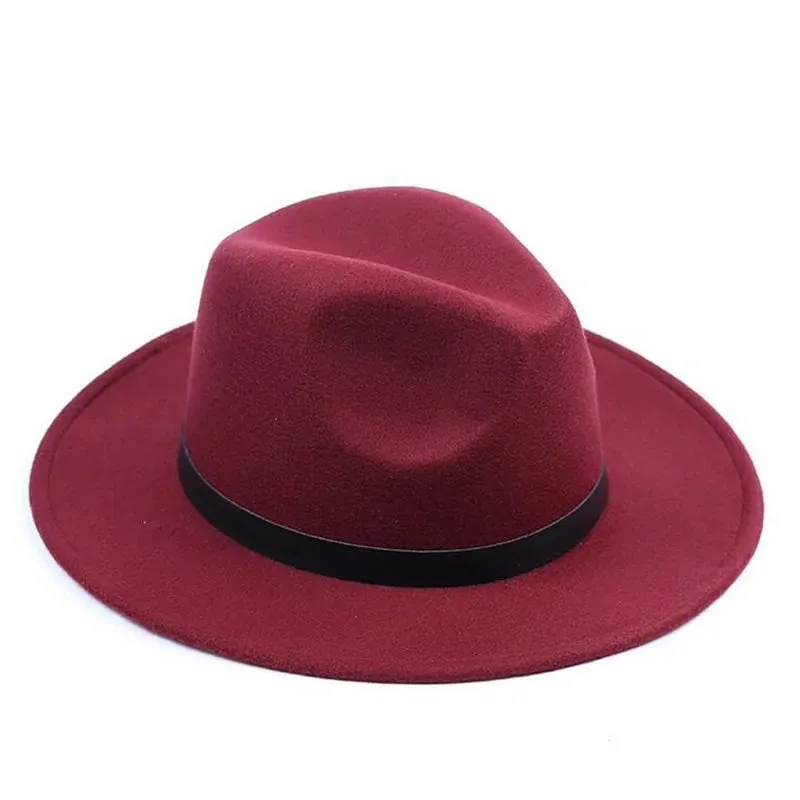 Wide Brim Fedora Hat for Women