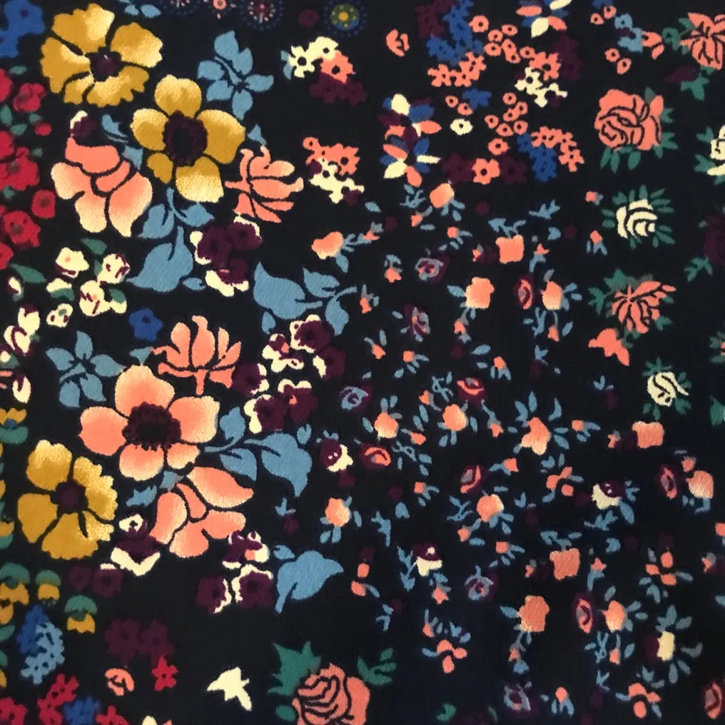 Women's Silky Patchwork Floral Head Scarf