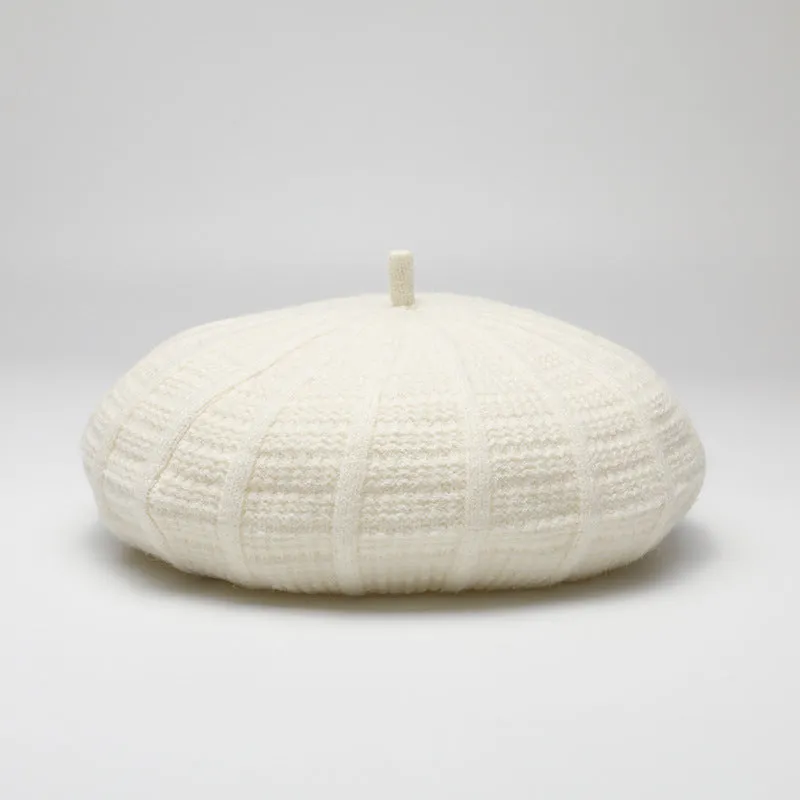 Women's Versatile Knitted Octagonal Hat Autumn and Winter Bud Hat Painter's Woolen Hat