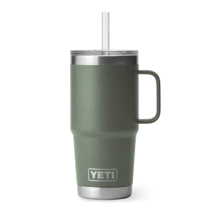 Yeti Rambler 25oz Mug With Straw Lid - Camp Green