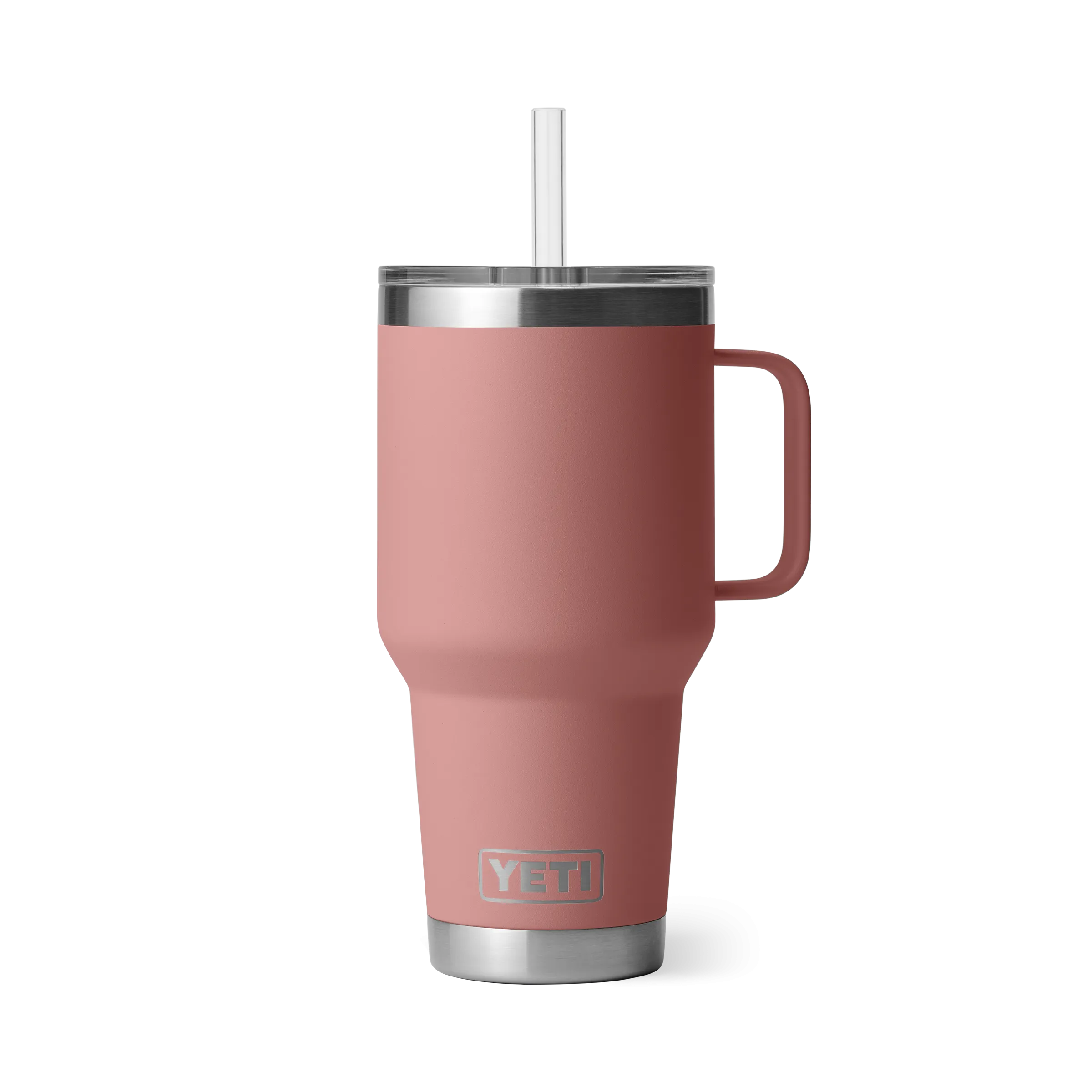 Yeti Rambler 35oz Mug With Straw Lid - Sandstone Pink