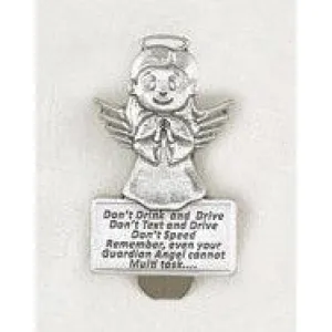 Your Guardian Angel Cannot Multitask  Visor Clip - Pack of 3